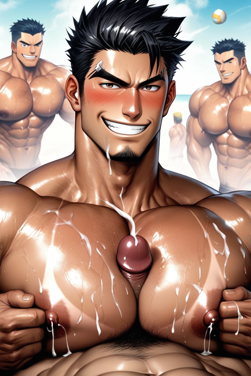 Bara_tits Big_chest, Massive_pecs, Man_boobs Man_breasts 게이 AI 포르노