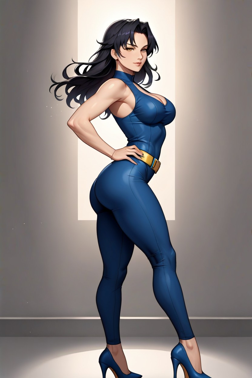 Side View, Hitomi Kisugi Cats Eye, Highly Detailed AI Porn