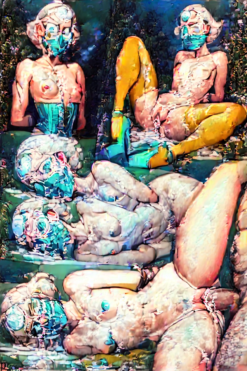 Small Ass, Light Blue Nipples, Full Body Hentai AI Porn