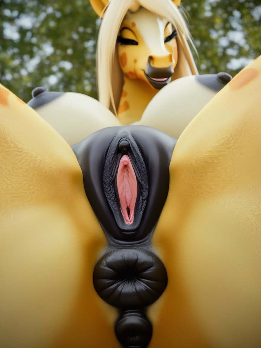 Erect Clitoris, Huge Gaped Pussy, Prominent Equinepussy Furry AI Porn