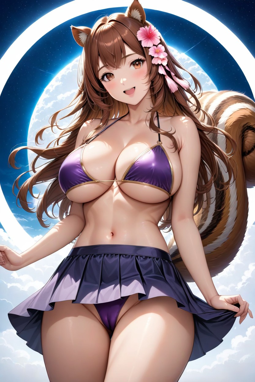 Purple Bikini, Smile, Dot Nose Hentai AI Porn