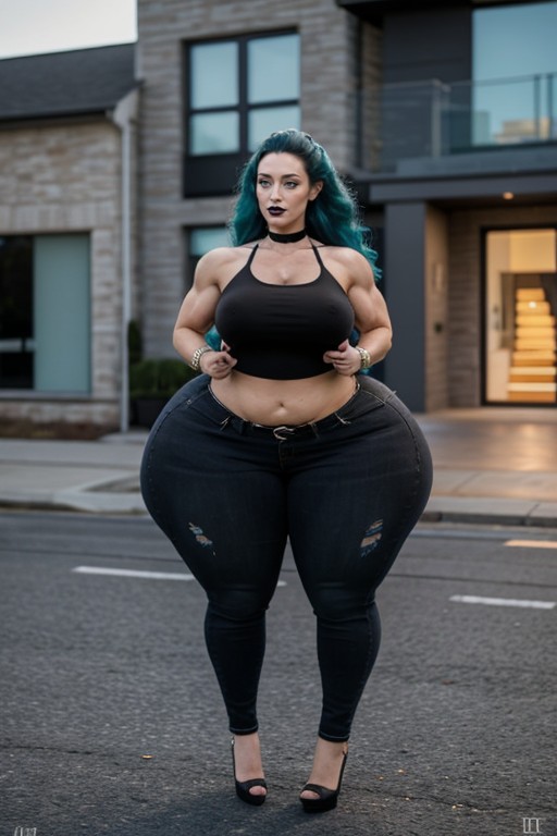 Steroid Thick Thighs, Breast Expansion, Oversized Colossal Gigantic Hyper Breasts AI Porn