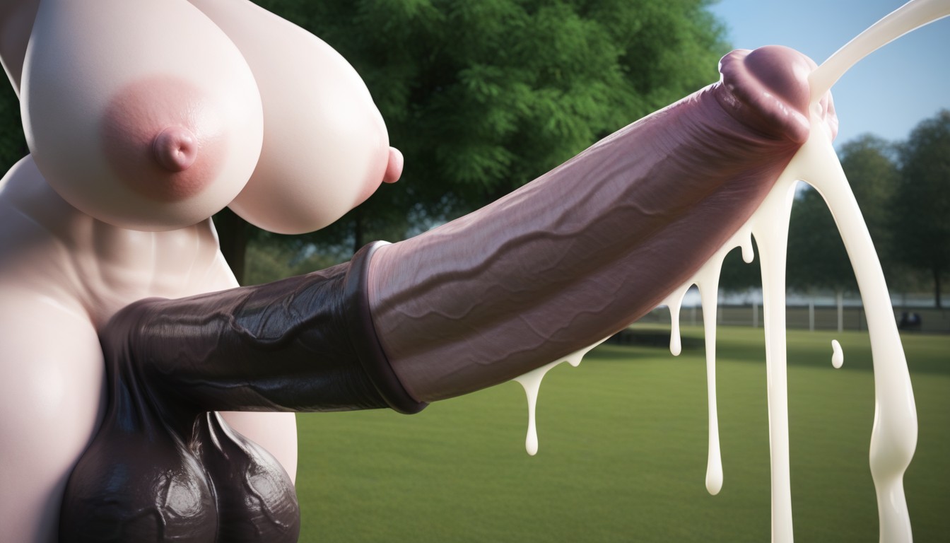 Penis Bigger Than Body, Wide Hips, Side View Shemale AI Porn