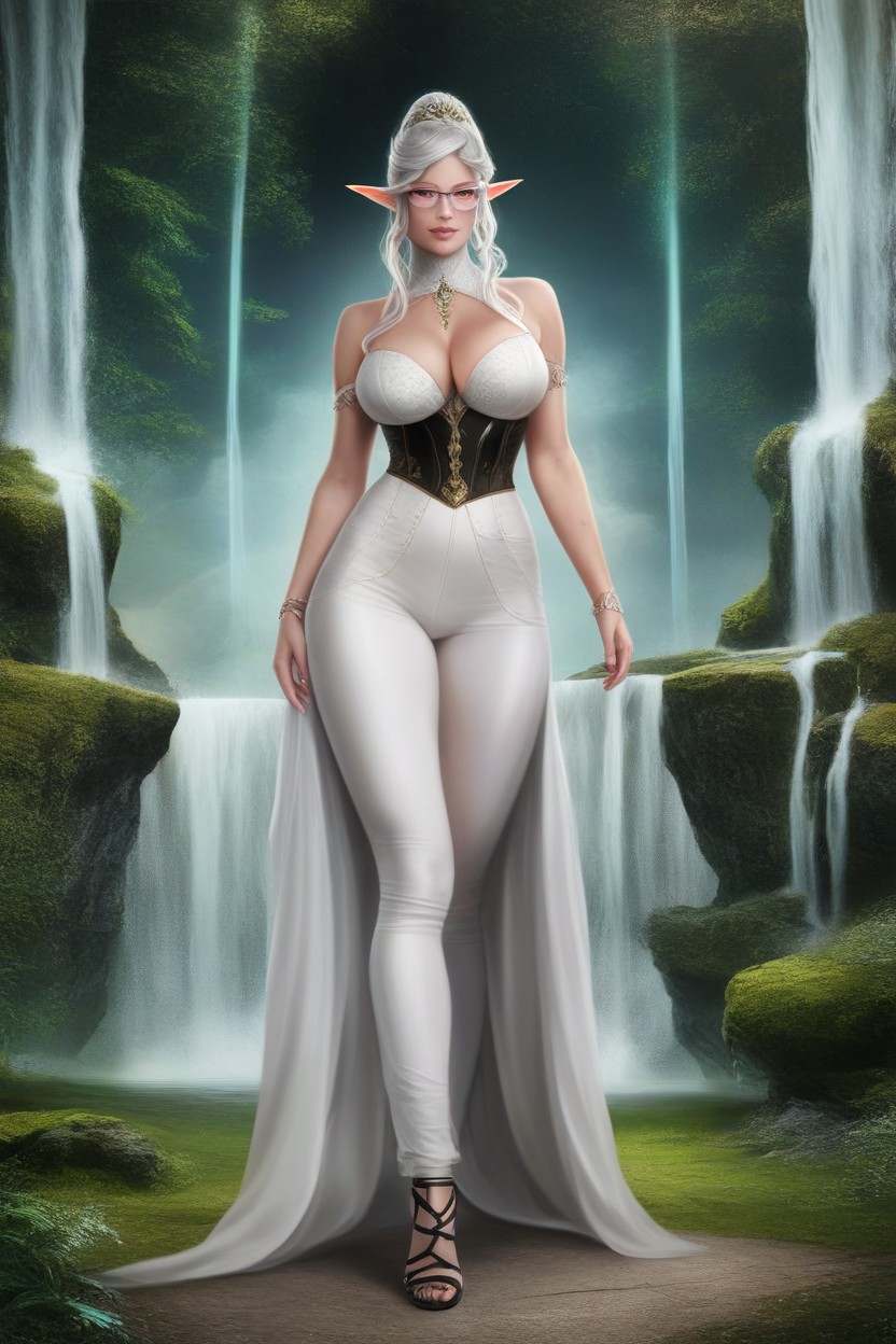 And Black High Heels The Elf Is Walking, A Lush Forest, 18+ Hentai AI Porn