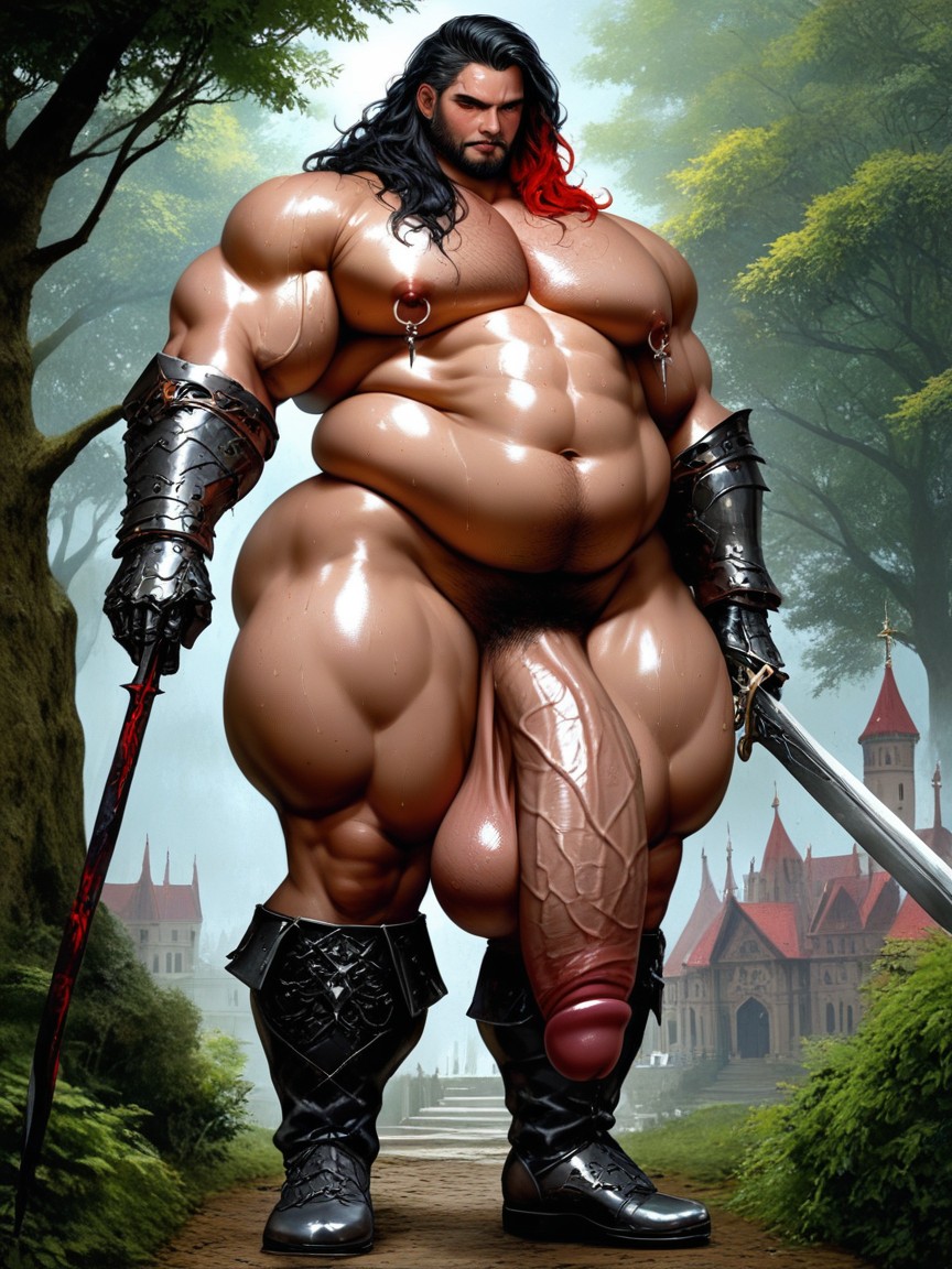 Glossy Skin, 18+, Black Medieval Boots Porno IA Gay