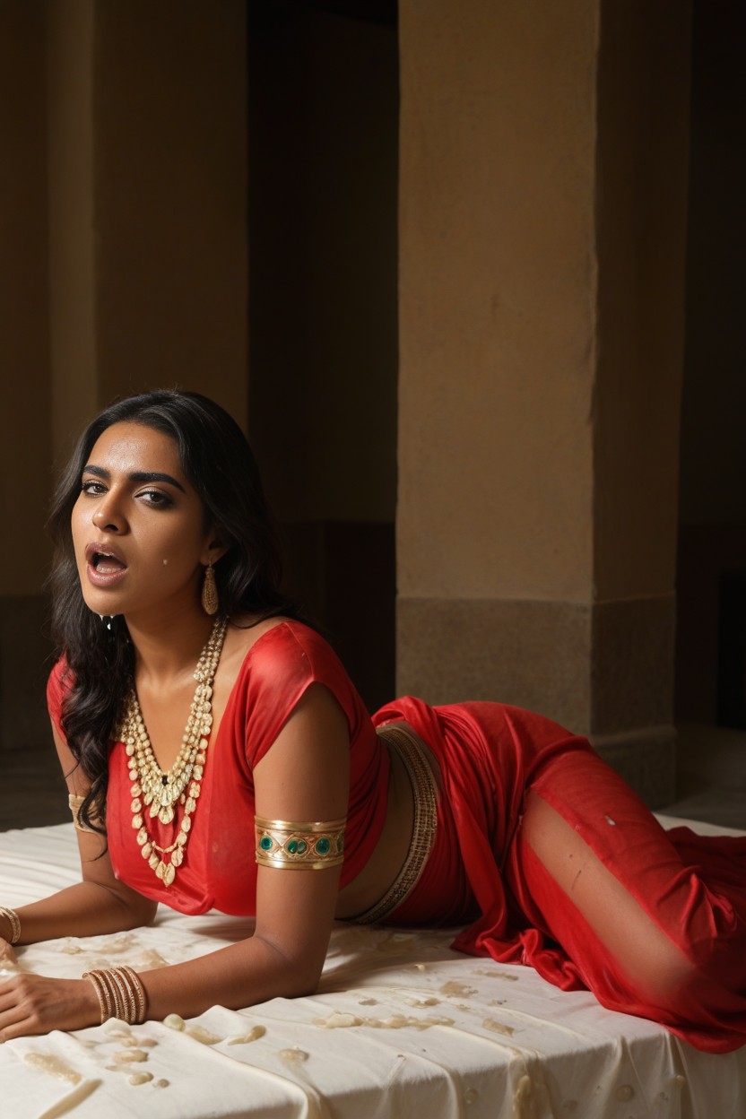 Restrained, Different Pose, Saree AI Porn