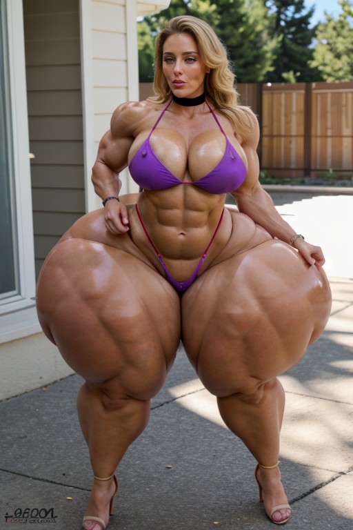 Steroid Veins, Extremely Vascular Abs, Overgrown Steroid Muscles AI Porn