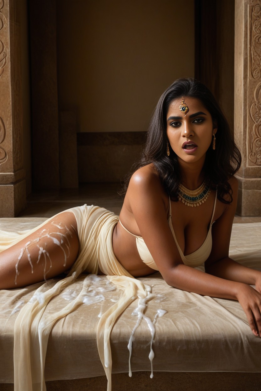 Indian Satin Saree, South East Asian, Looking At Viewer AI Porn