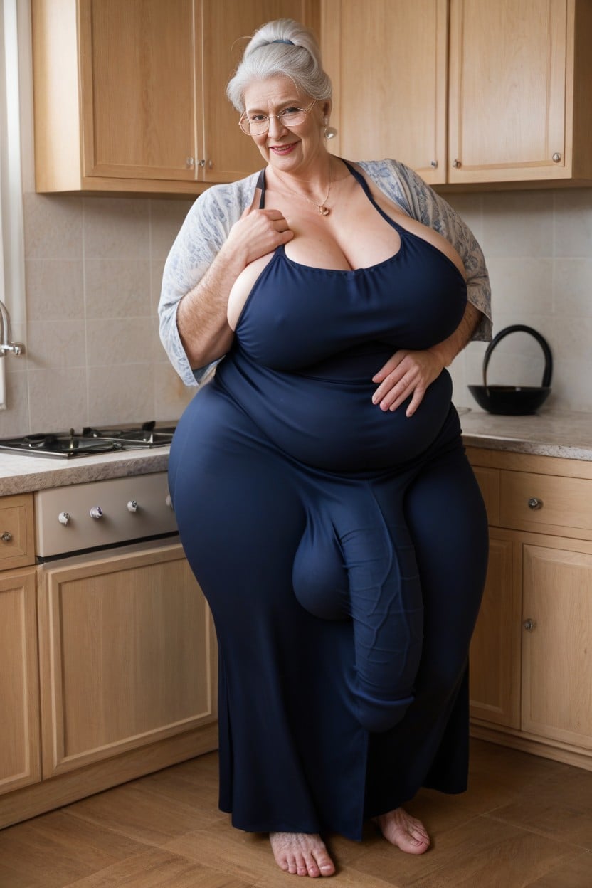 Futanari, Giant Tall Futanari, Kitchen AI Porn