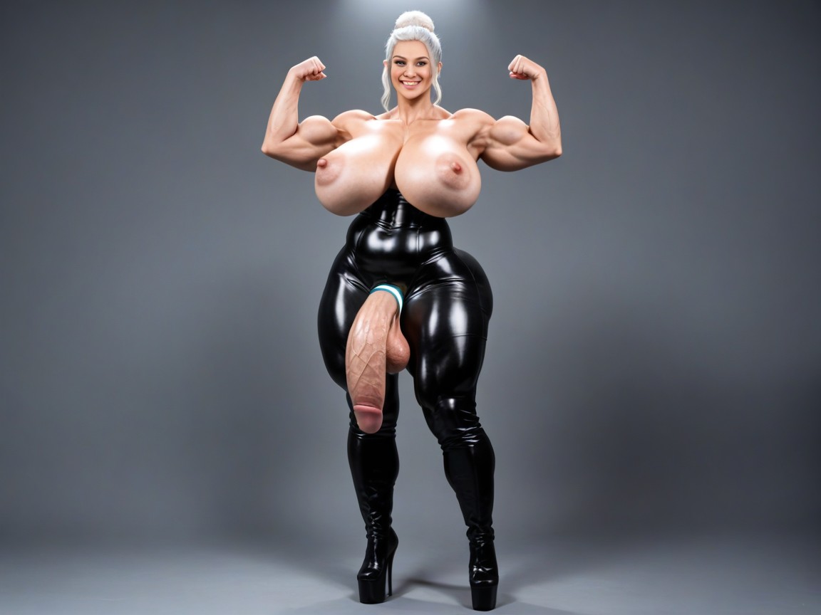Hourglass, You Can See Her Veins Through Her Skin, Multiple Cock Rings Porno IA transsexuelle