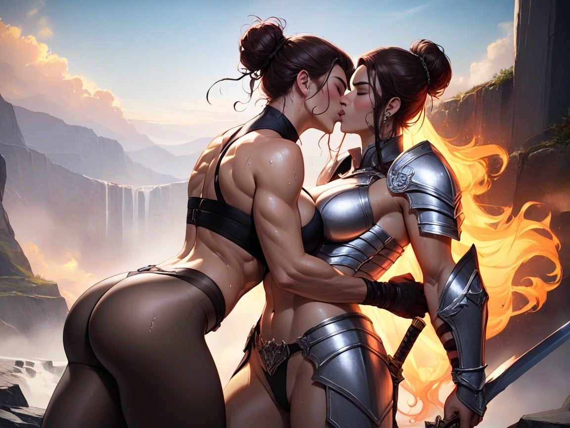 Photorealistic, 20+, Kissing AI Porn