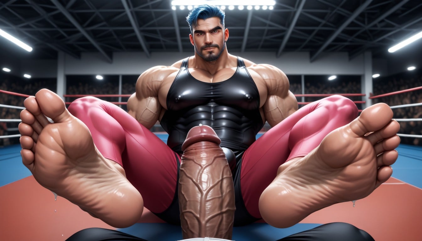 D Render, A Muscular Thickset Mature Man, Fair Skin Porno IA Gay