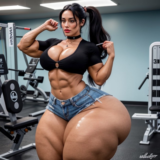 Steroid Muscles, Oiled Body, Steroid Abs AI Porn