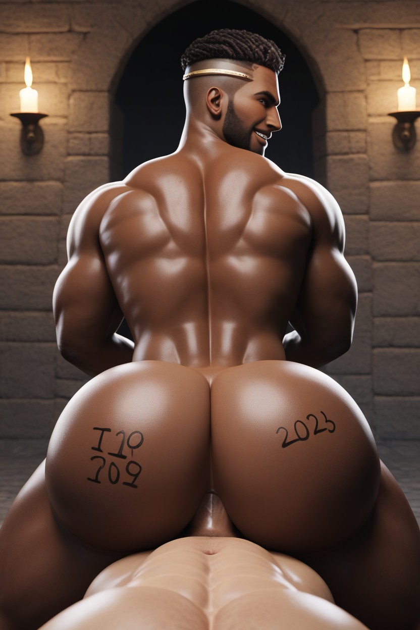 Hole Devouring Top's Dick, Dungeon, Beaucoup De Gens Autour Porno IA Gay
