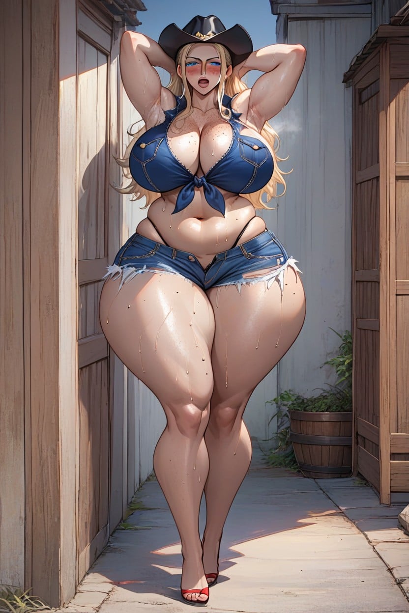 Huge Big Natural Breasts, Arms Up, Thick Hentai AI Porn