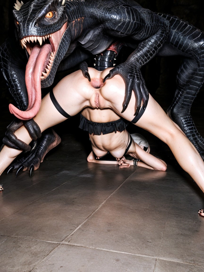 Sharp Black Talons Tearing Ripping Skin, Moving Into Anus, Nose In Ass AI Porn