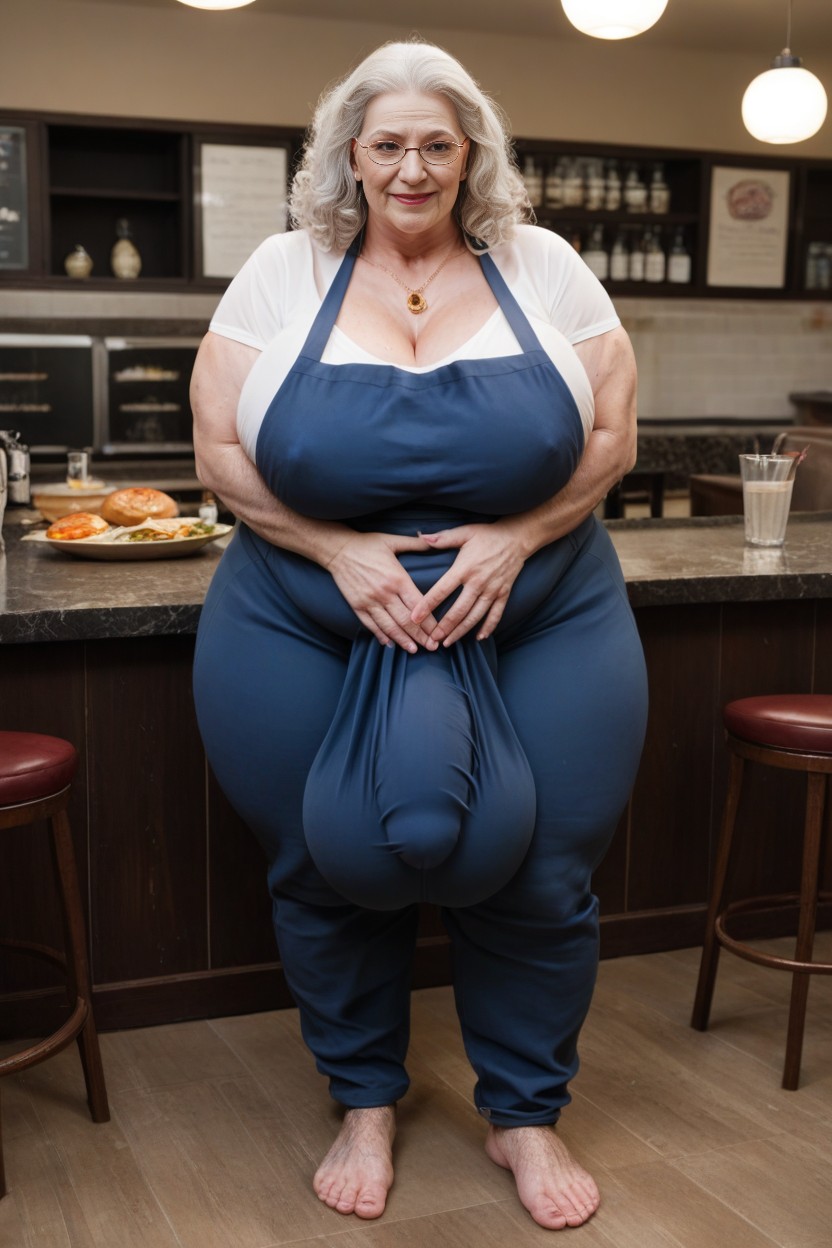 Huge Obese Belly, Hyper Long Legs Gigantic Saggy Breast, Hyper Hairy Arms AI Porn