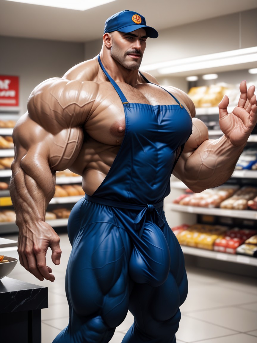 Huge Square Jaw, Big Bulge, Long Muscular Neck Porno IA Gay