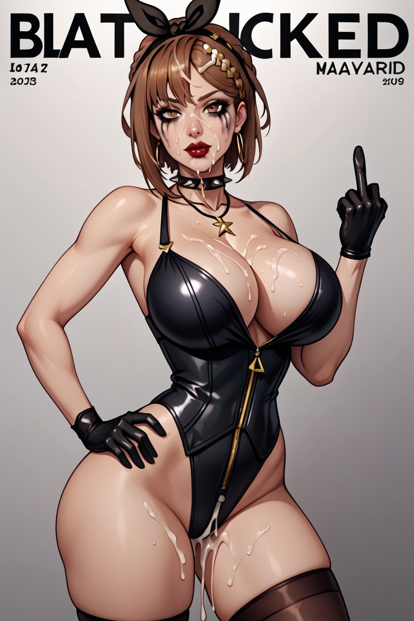 Excessive Cum, Accurate Eyes, Closed Mouth Hentai AI Porn