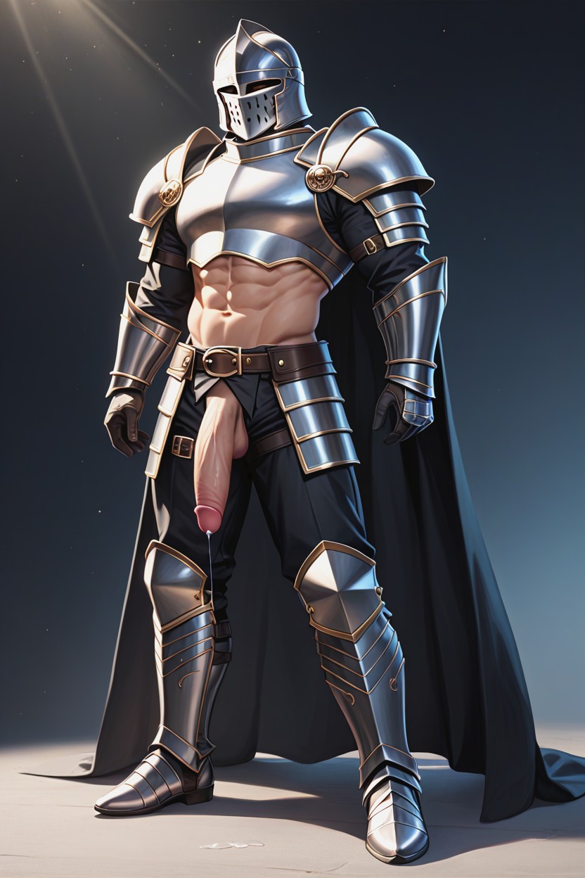 Long Penis, Moonlight Rays, Penis Standing Up Straight AI Gay Porn