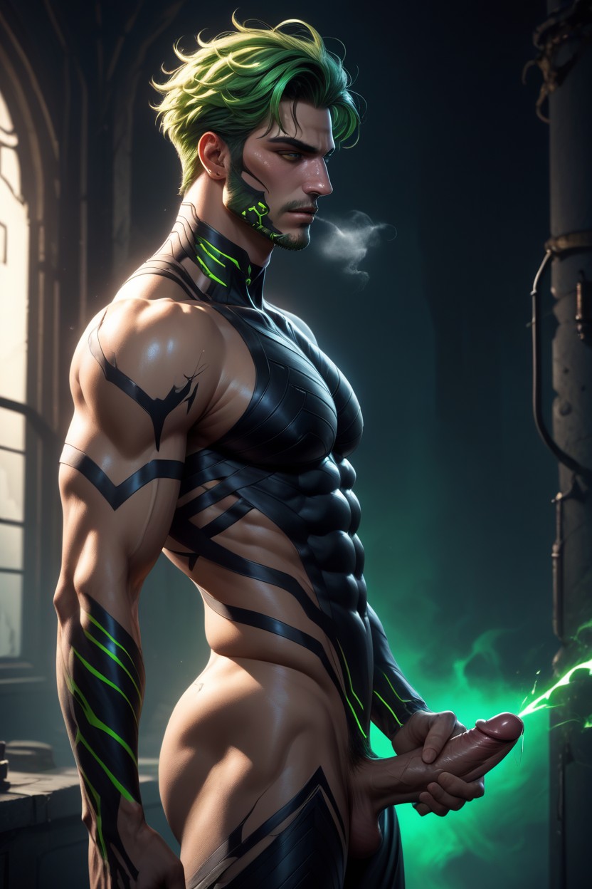 Naked, Male, Biomech Surreal Porno gay IA