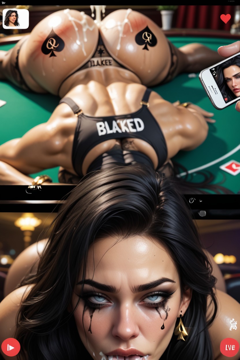 Money On Table, 30+, Interracial Doggystyle AI Porn