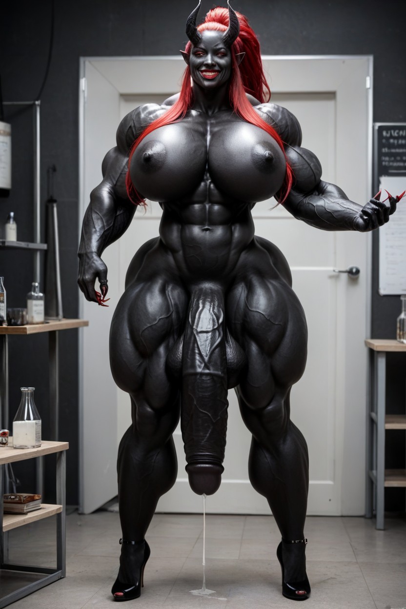 Venom Futanari, Gigantic Tits, Bodybuilder Porno shemale IA