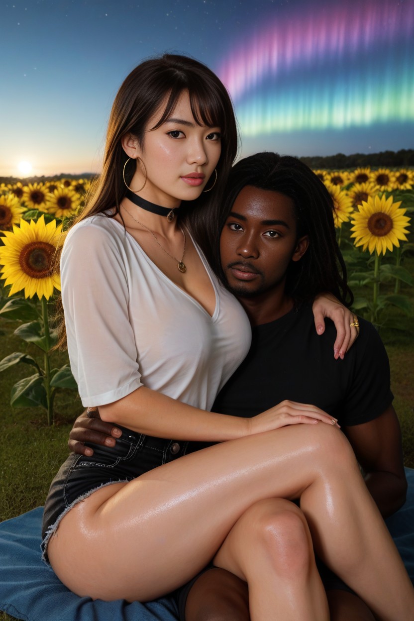Black Choker, Wide Angle, Show Dark Skinned Man Face AI Porn