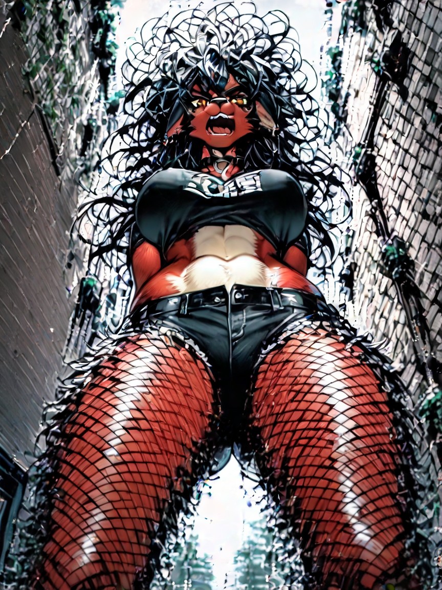 Arched Back, Restrained, Corps Entier Porno IA Furry