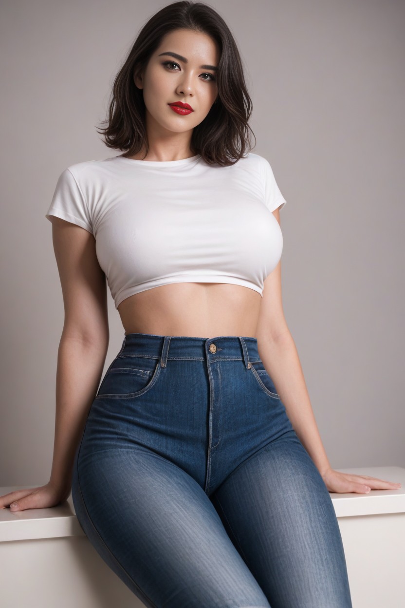 18+, Simple Background, Front View AI Porn