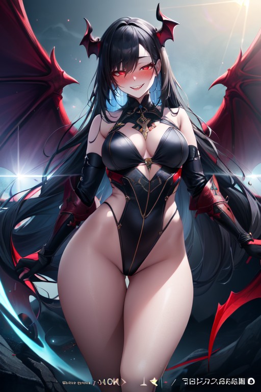 18+, Red Eyes, Goth AI Porn