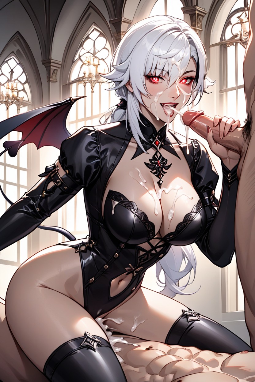 Mansion, Handjob, Dimly Lit AI Porn