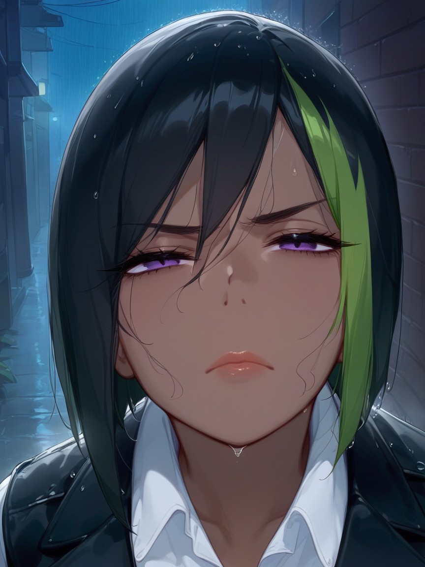 Side Walk, White Button Shirt, Night Hentai AI Porn
