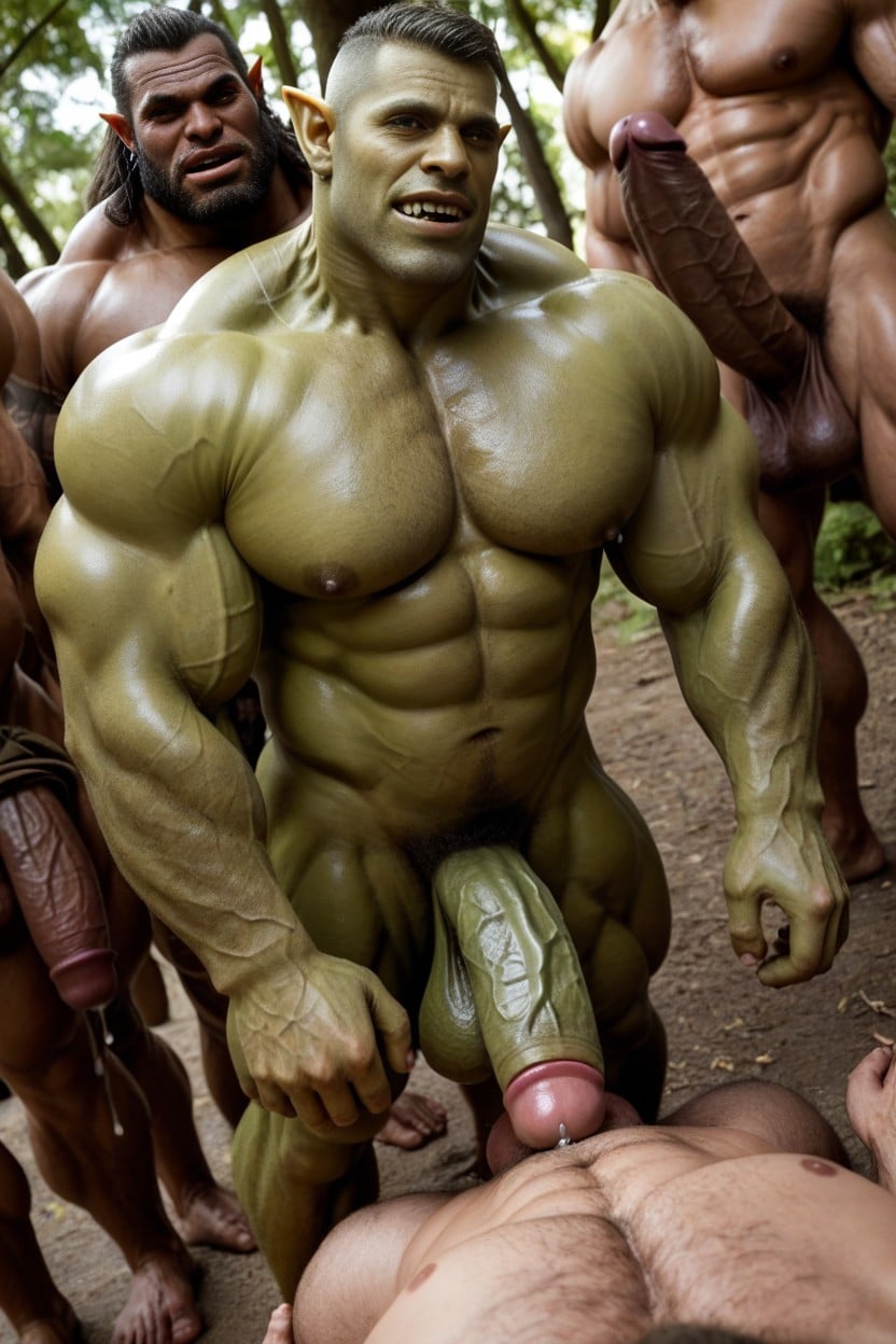 Wide Shoulders, Skin Colour Green, Huge Feet And Hands Porno IA Gay