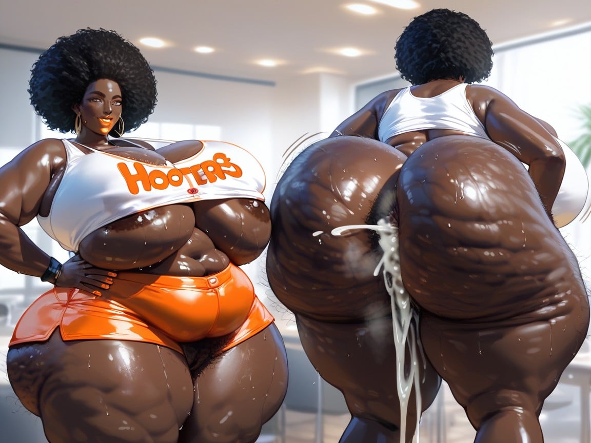 Cellulite Ebony, African Ssbbw, Ebony Enormous African Tits Ebony AI Porn
