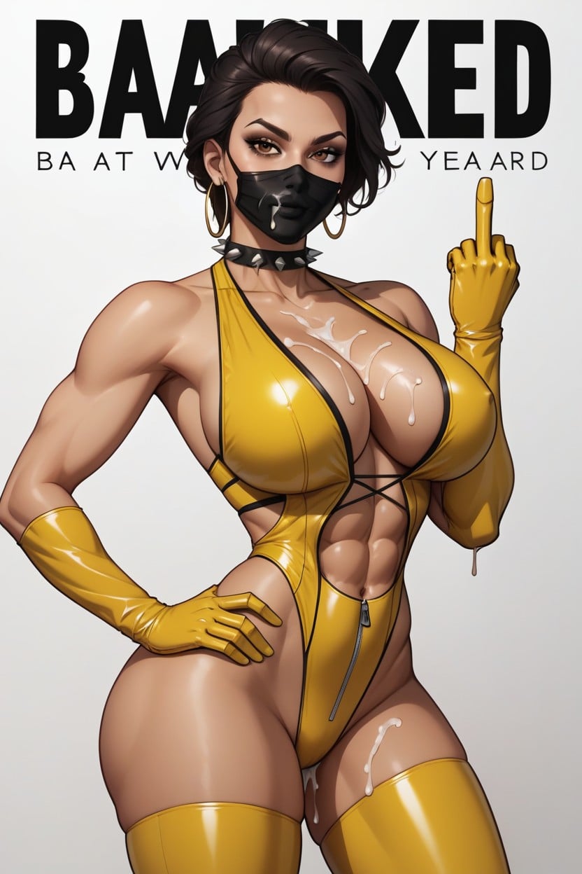 Waist Shot, Covered In Cum, Medium Length Hentai AI Porn