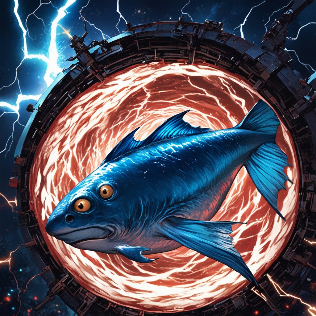 A Blue Fish Smacked By Electric Discharge, 18+, Deserted Place Hentai AI Porn