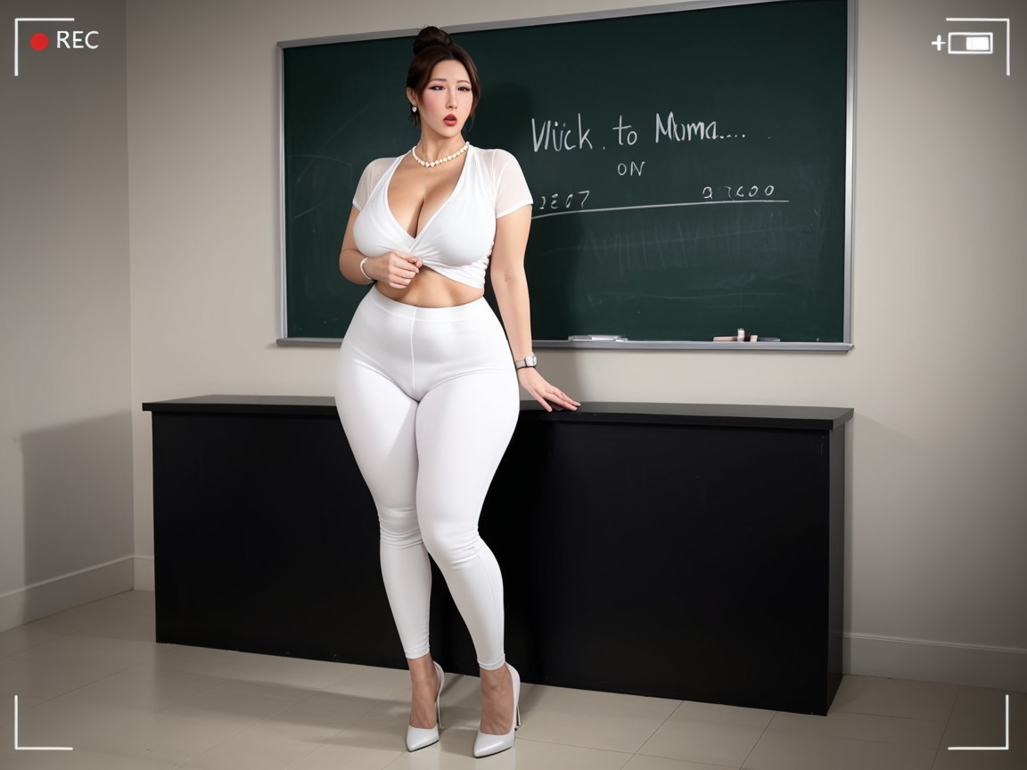 Nuit, Gêné, Chignon Porno IA Asiatique