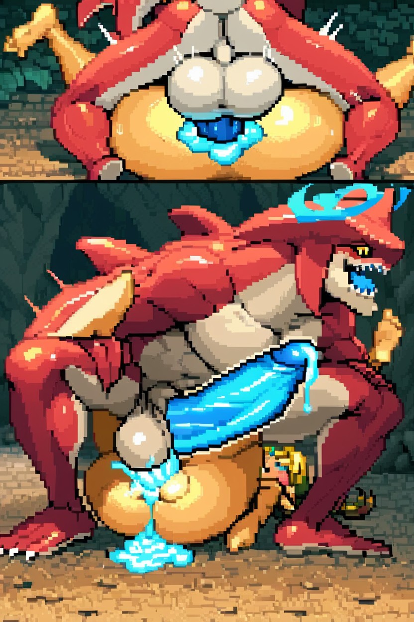 Dragon Getting Fucked By Link, Glowing Cum, Sidon With Slit Male AI同性恋黄片