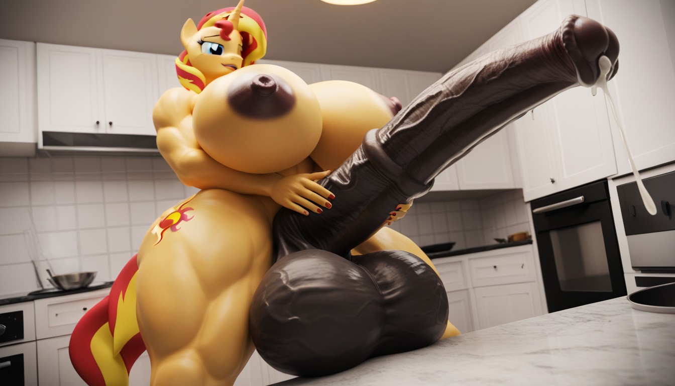 Veiny Balls, Penis Wider Than Body, Colossal Breast Furry AI Porn