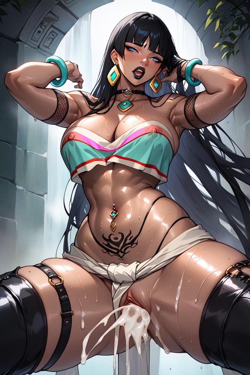 Dark Room, Ear Piercing, Choker Hentai AI Porn