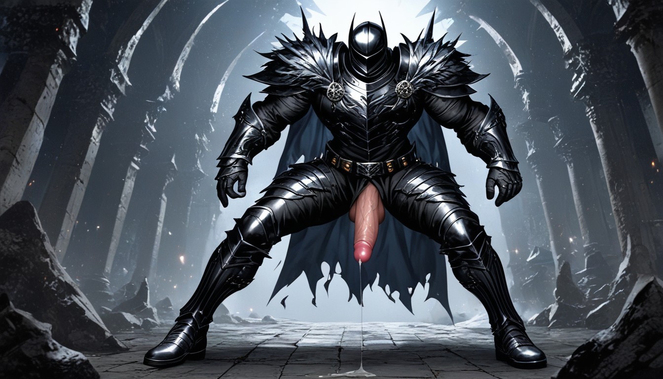 Hard Penis, Nuit, Black Armor Boots Porno IA Gay