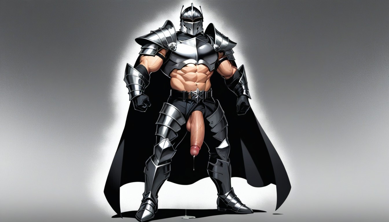 Light Skin Penis, Donjon, Black Armor Belt Porno IA Gay