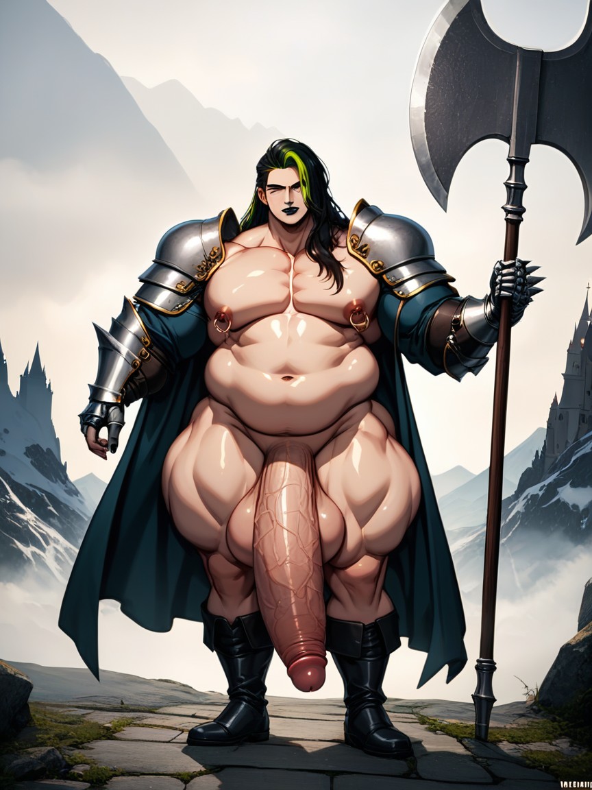Morbidly Obese, Hyper Pecs, Holding Axe Porno IA Gay