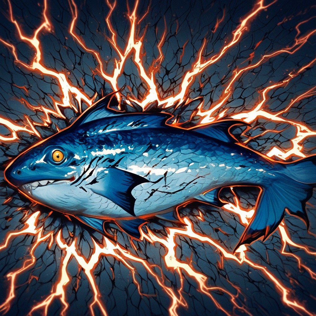 Fish After Havig Been Struck By Lightning, Burn Marks, Burnt Fish Hentai AI Porn