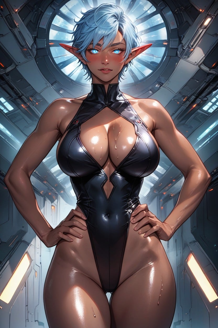 Detailed Eyes, Elf Ears, Thick Eyelashes Hentai AI Porn