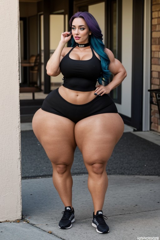 Obscenely Titantic Gargantuan Hyper Breasts, Character Bianca, Oversized Steroid Biceps AI Porn