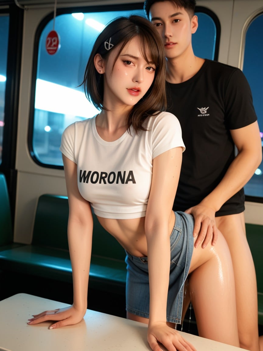 正面视图, Hair Clip, Dimly Lit AI国产黄片