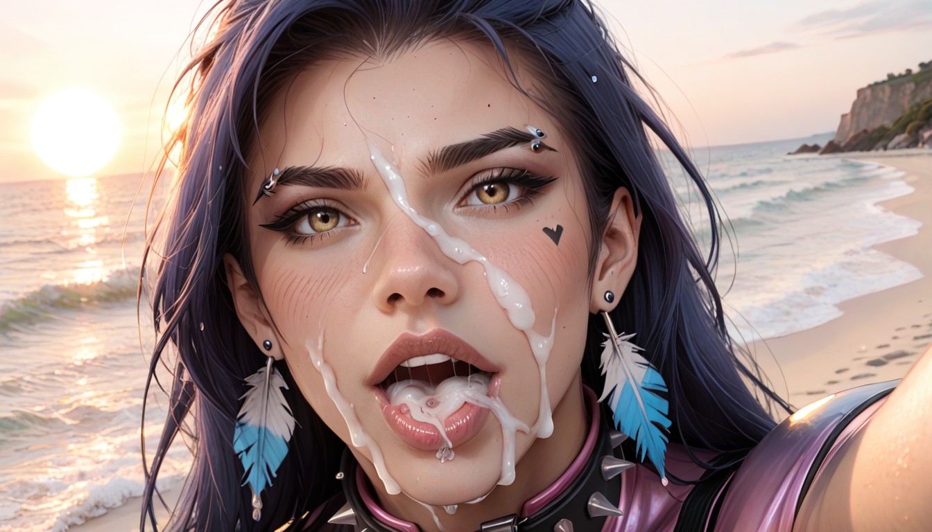 Pink Latex, Extreme Close Up, Close Up AI Porn