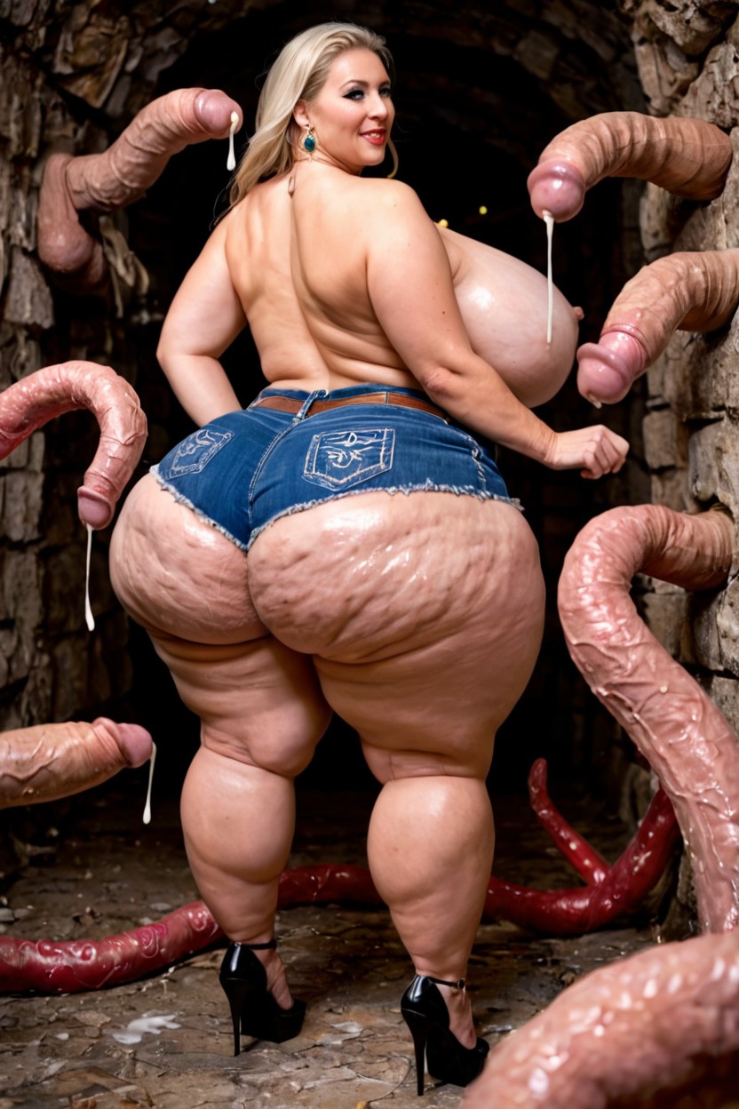 18+, Hyper Fat Tits, Disproportionate Unrealistic Extremely Expansive Wide Ass BBW AI Porn